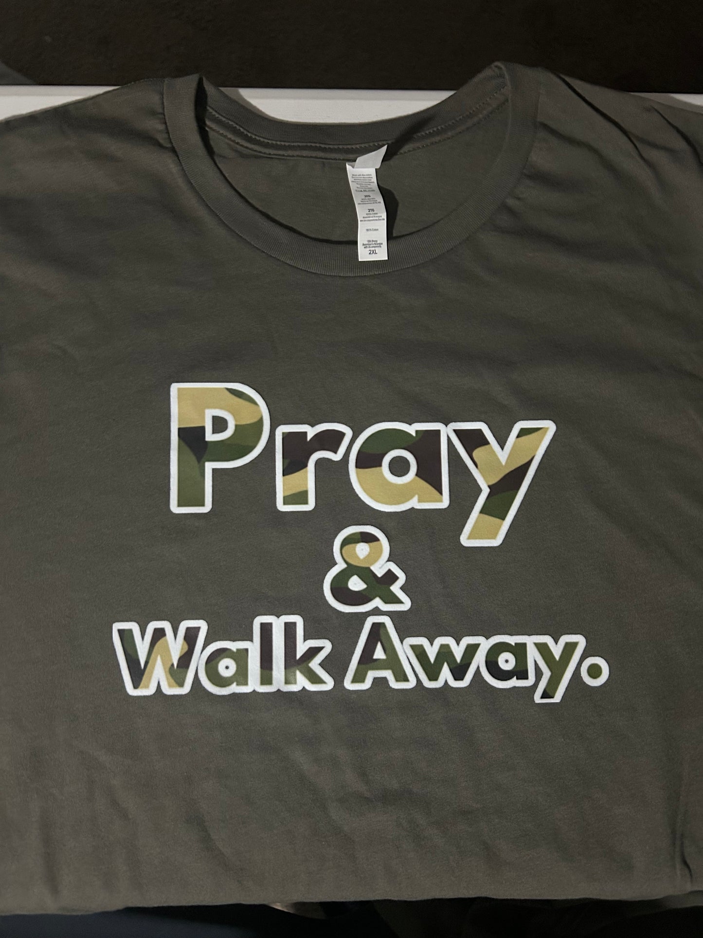 Military Green Camo Letter shirts